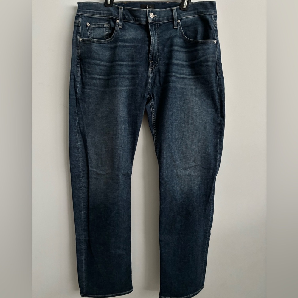 7 For All Mankind Men's Austyn Dark Blue Relaxed Jeans Size 38
